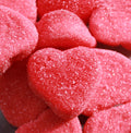 Cœur rouge fourré acide fraise