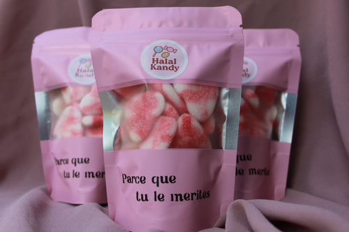 Coeur twist fraise et crème
