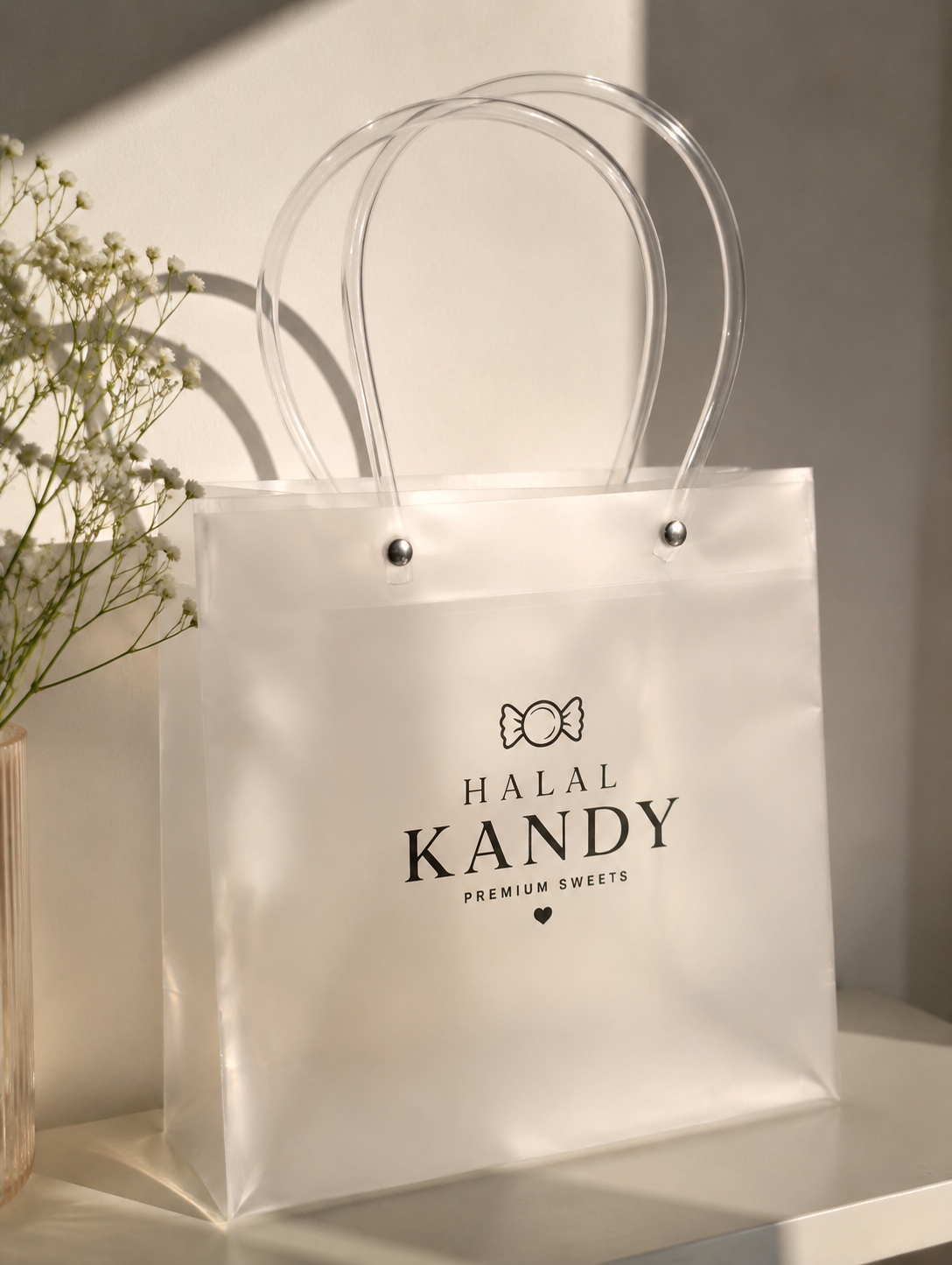 Sac cadeau transparent Halal Kandy Premium Sweets avec bonbons
